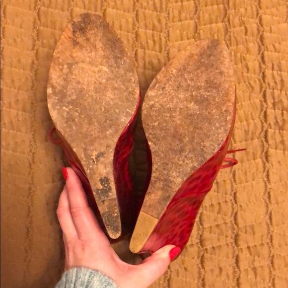 OPENING CEREMONY RARE RED LEOPARD PLATFORM BOOTIES - Picture 5 of 9